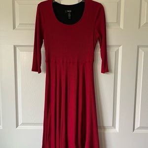 Style & Co. red dress, size S, detachable scarf